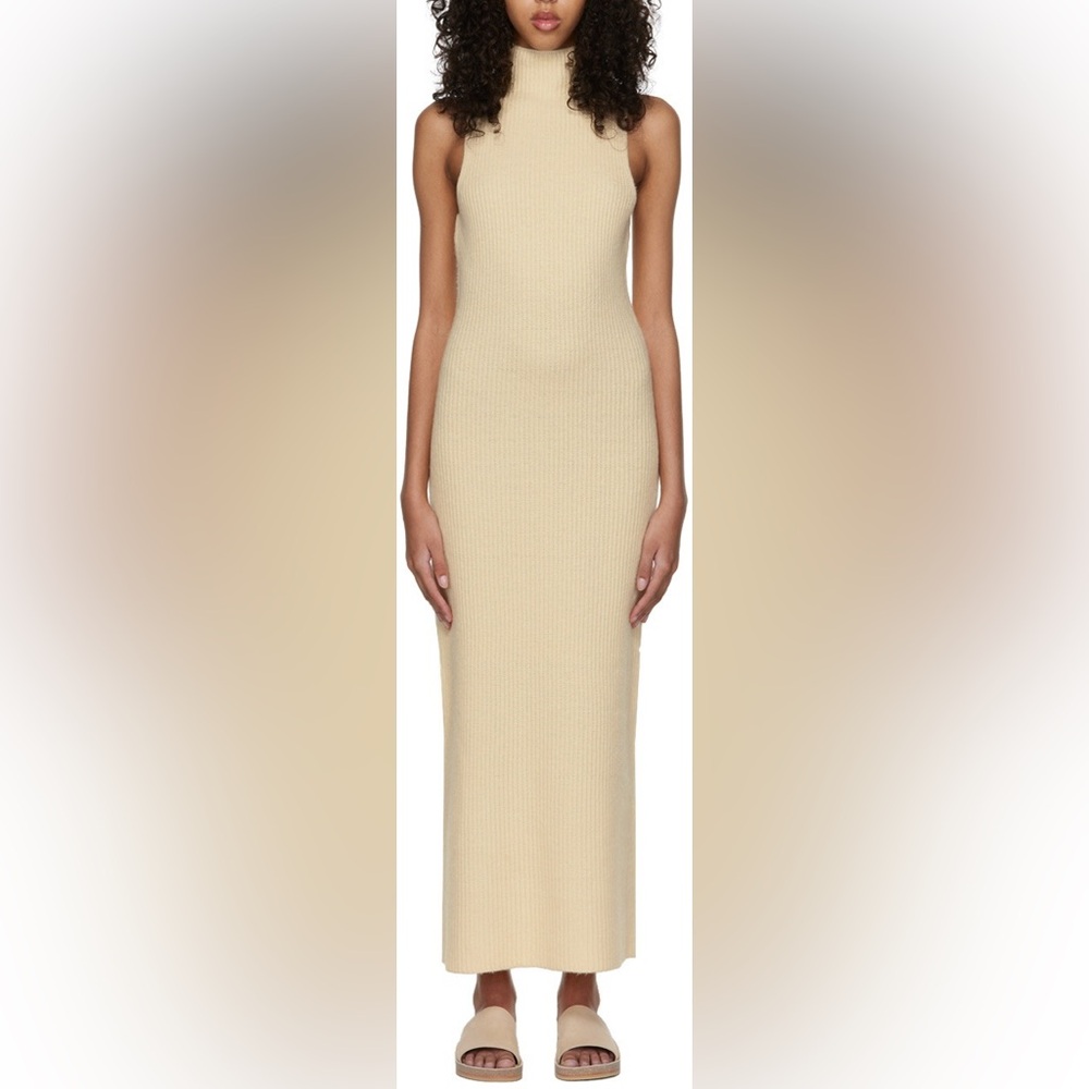 SSENSE missing you already cashmere wool blend mock neck midi dress nwt